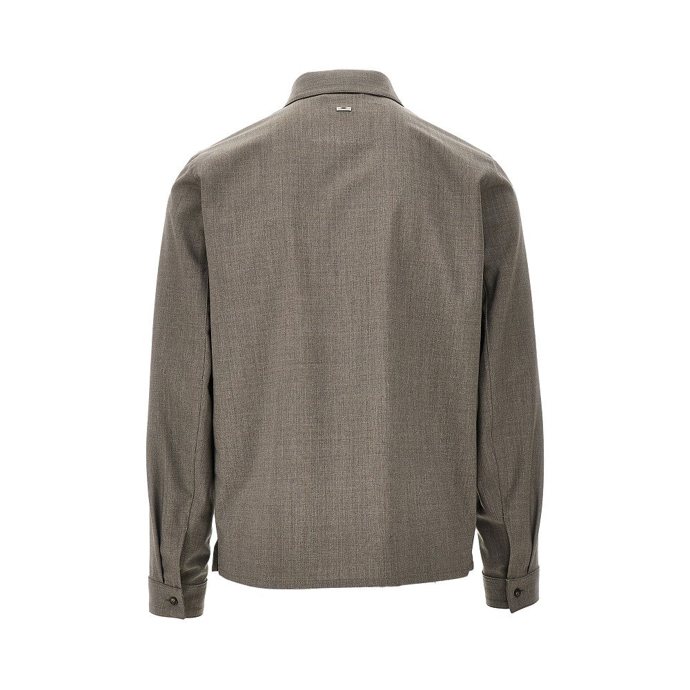 Stretch wool shirt