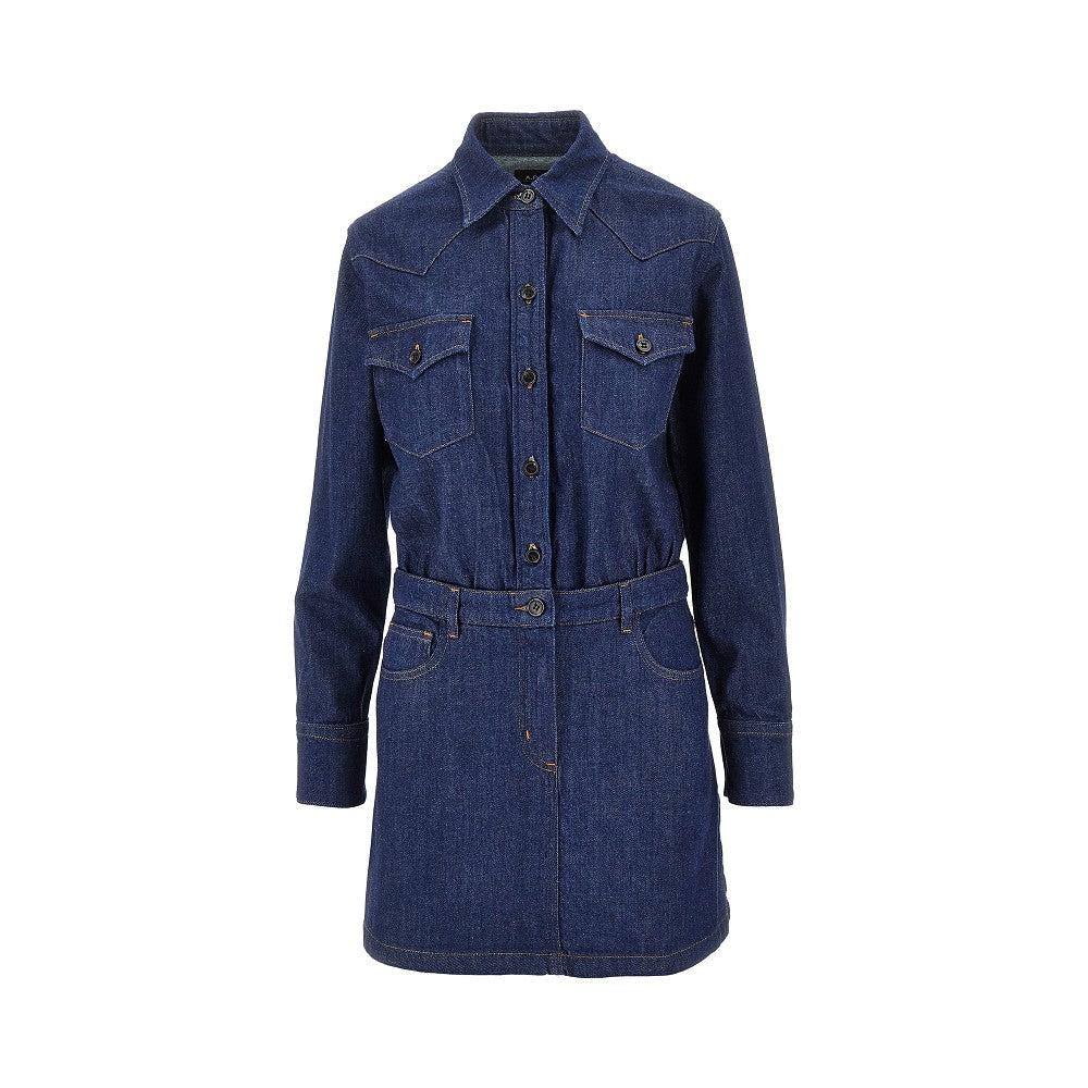 Abito corto in denim