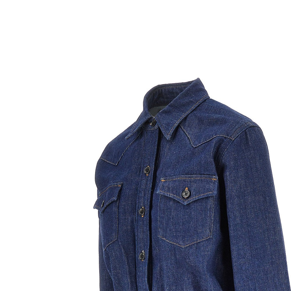 Abito corto in denim