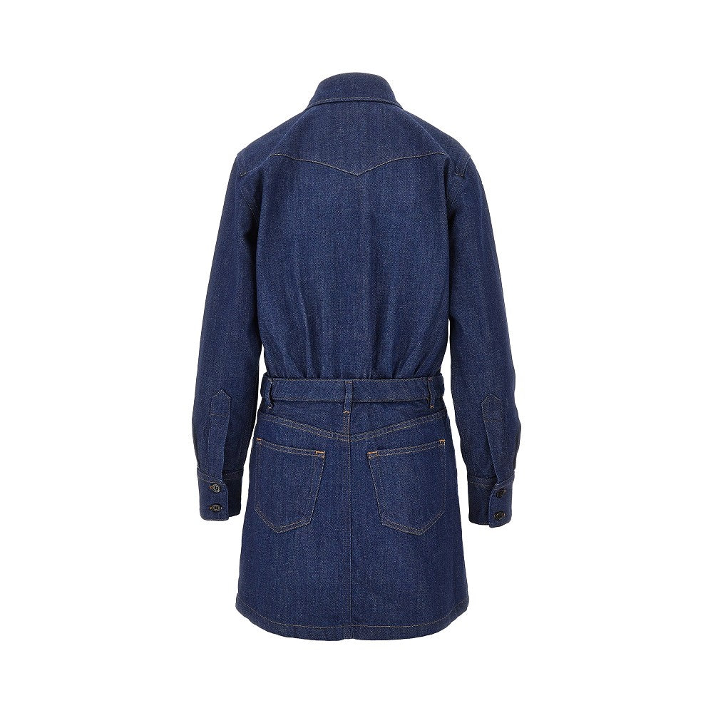 Abito corto in denim