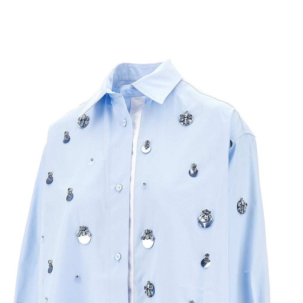 Camicia in popeline ricamata