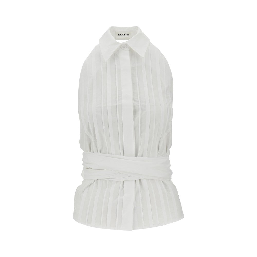 Poplin halterneck top