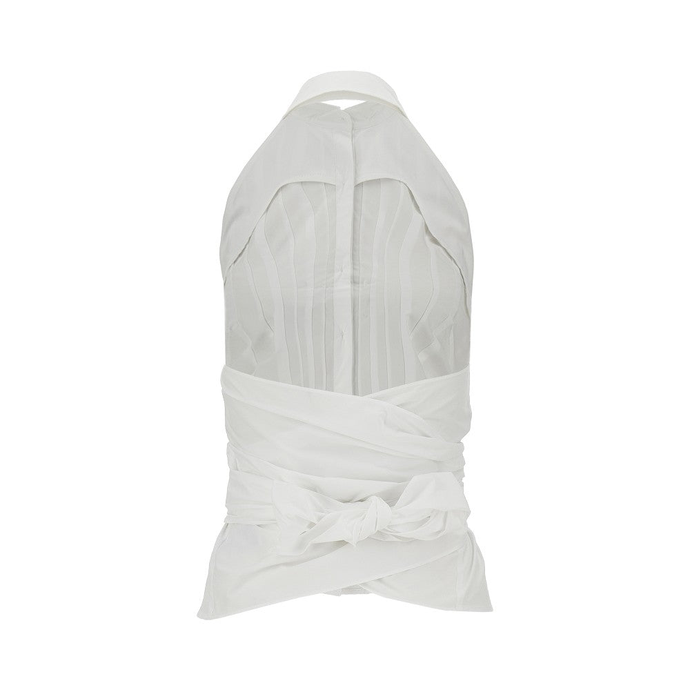 Poplin halterneck top