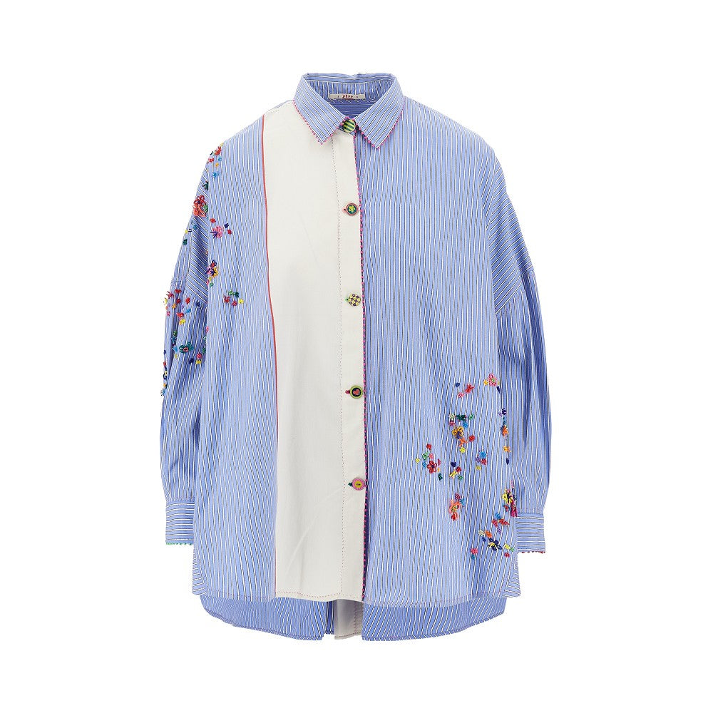 Camicia oversized ricamata