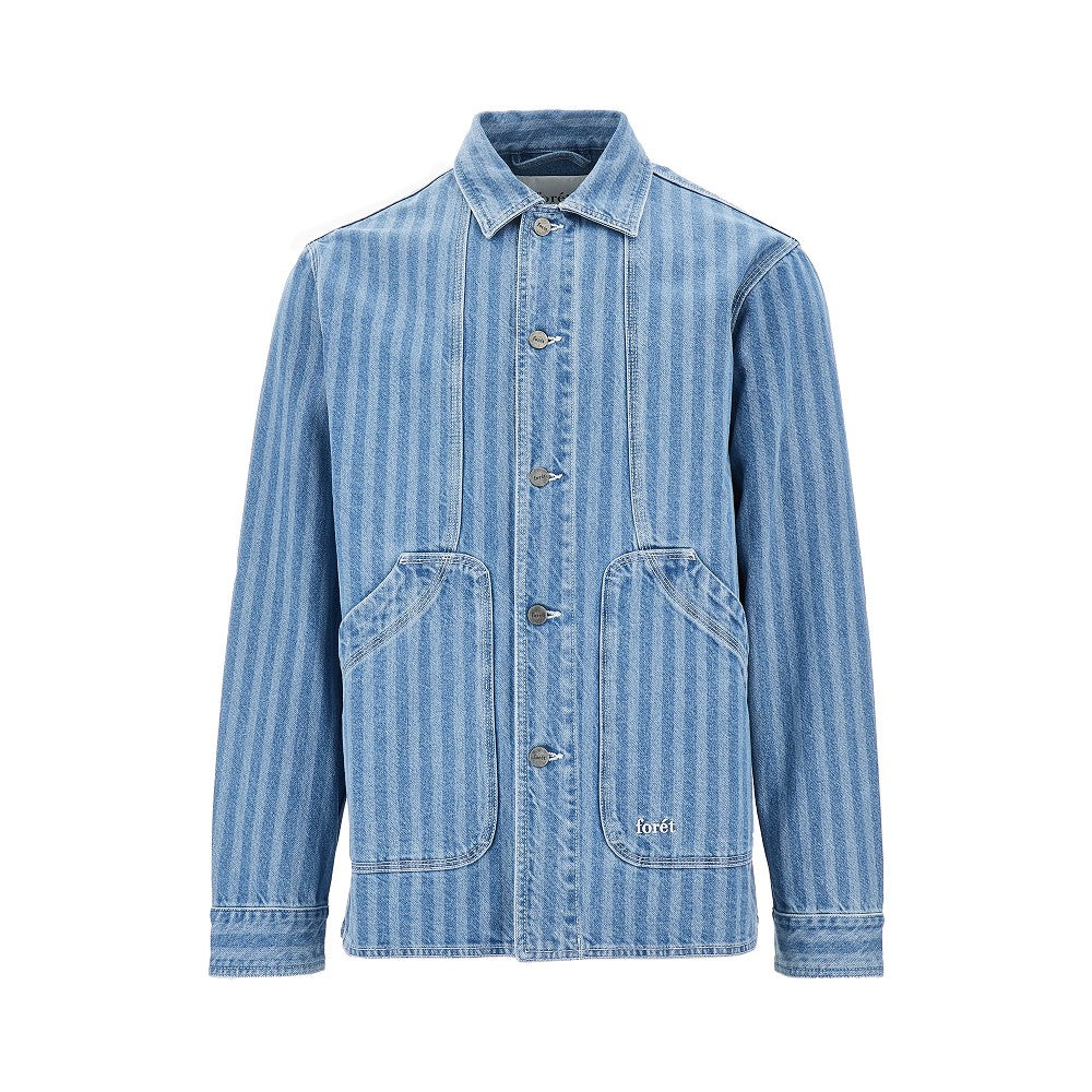 Overshirt 'Berry' in denim a righe