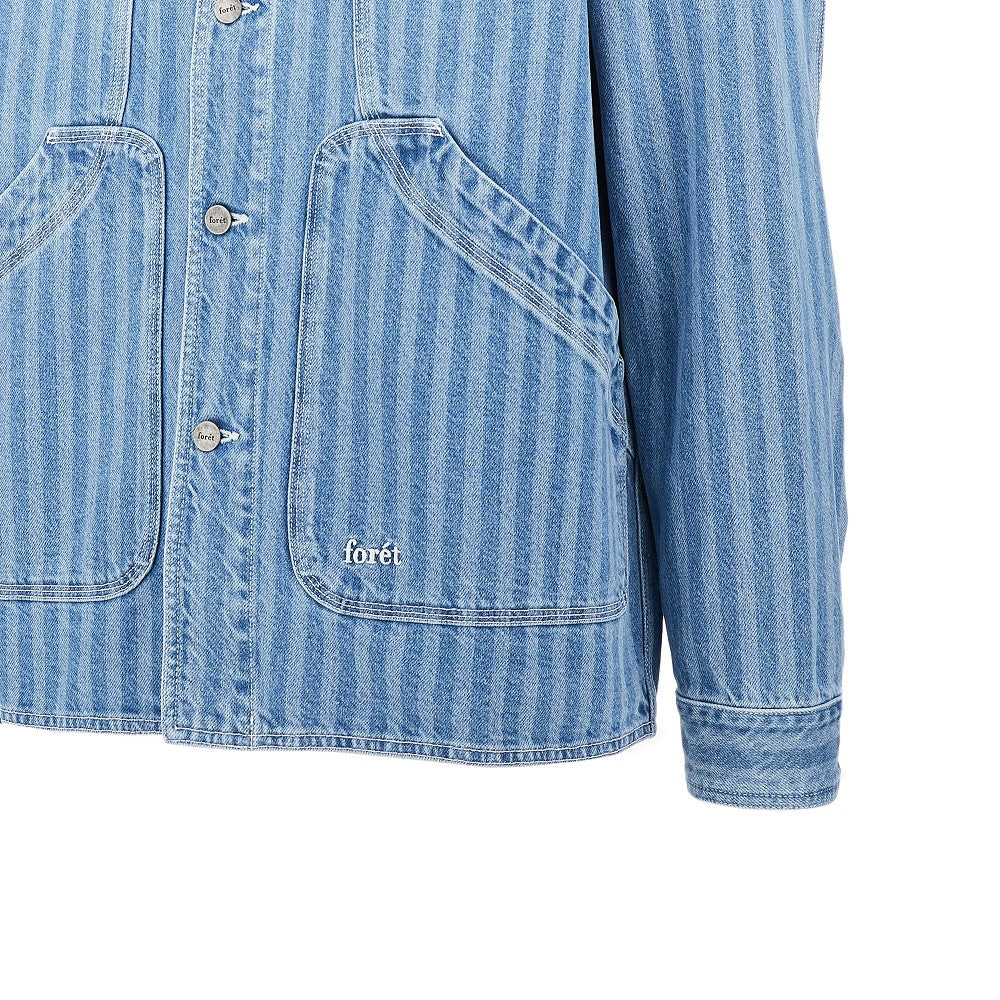 Overshirt 'Berry' in denim a righe