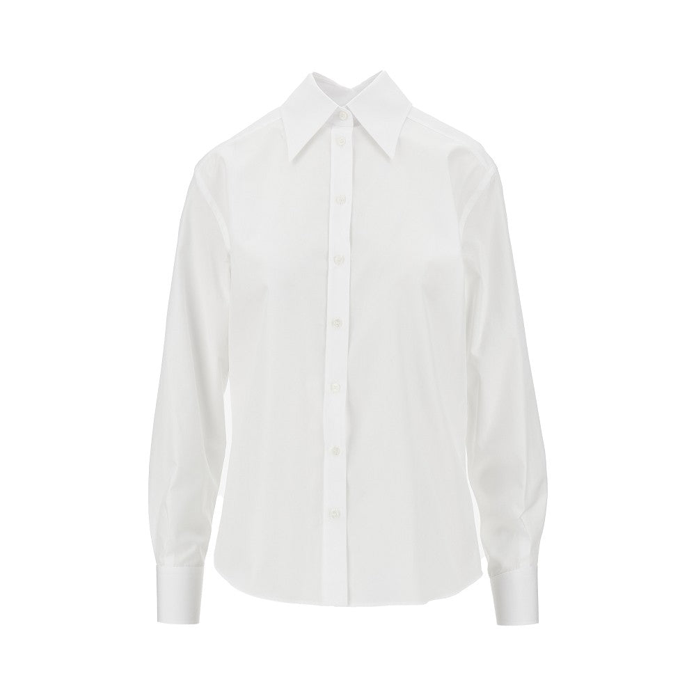 Camicia in popeline con costruzione speculare