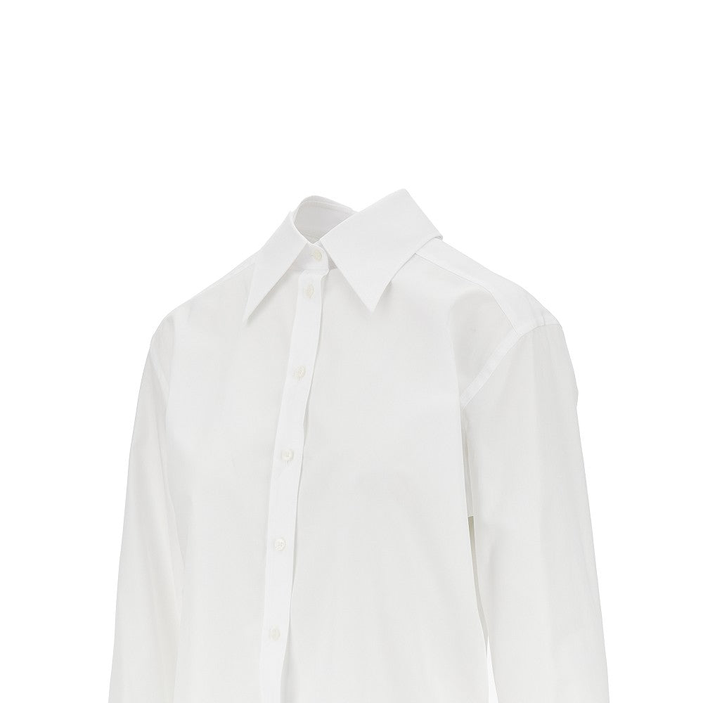 Camicia in popeline con costruzione speculare