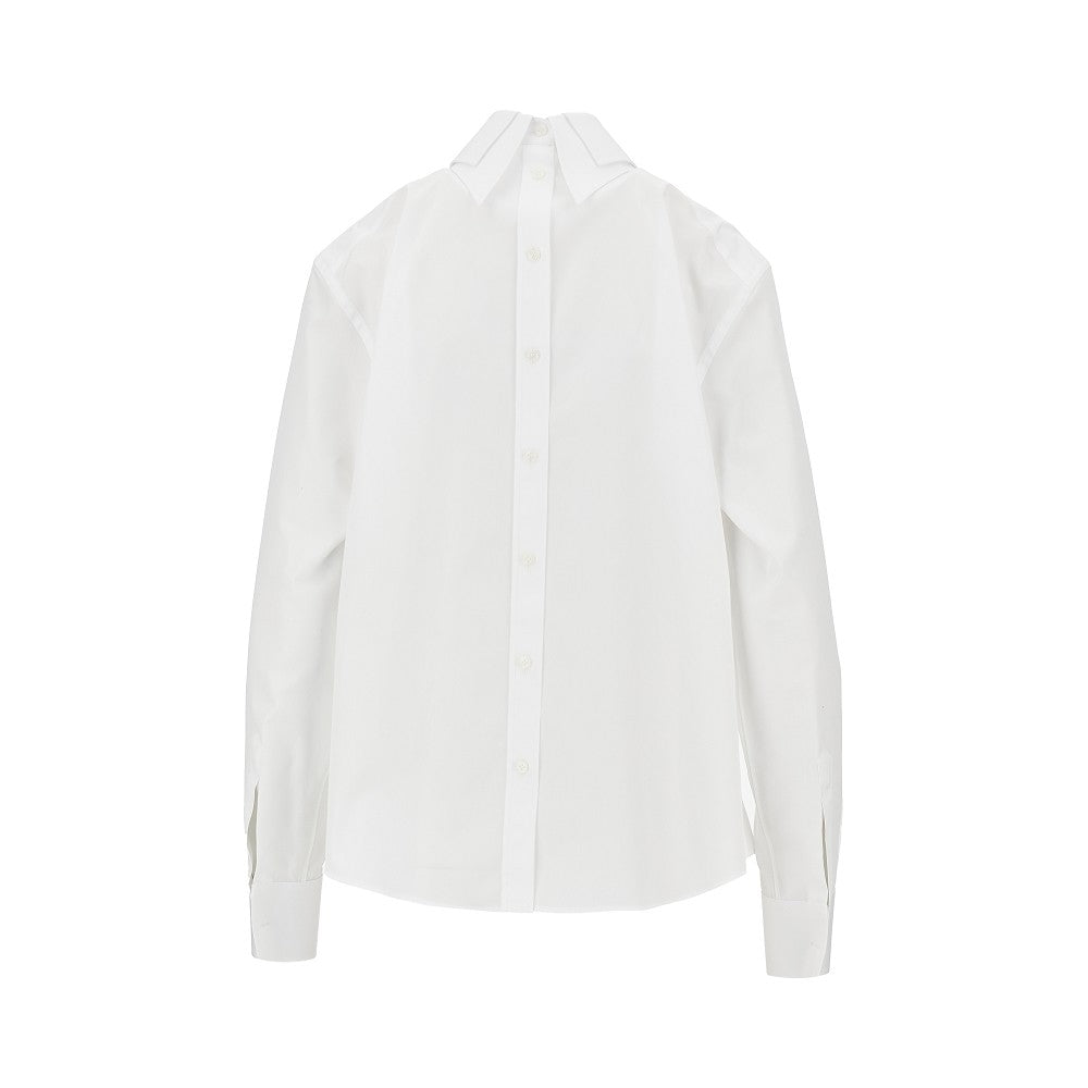 Camicia in popeline con costruzione speculare
