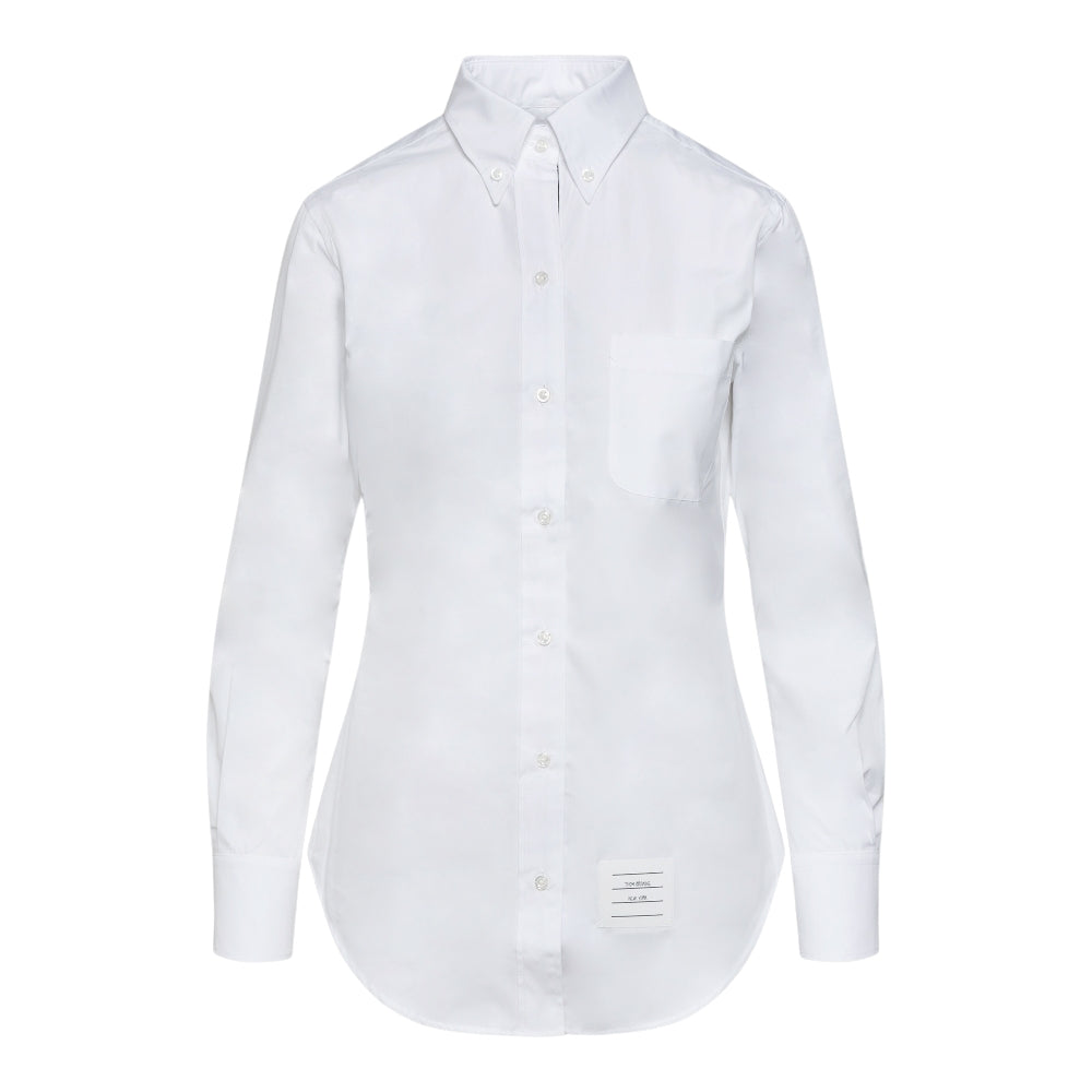 Camicia in popeline con finta in tricolore