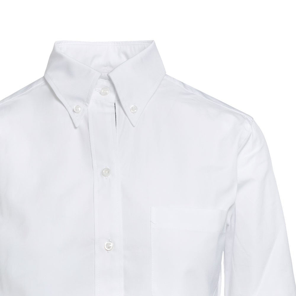 Camicia in popeline con finta in tricolore
