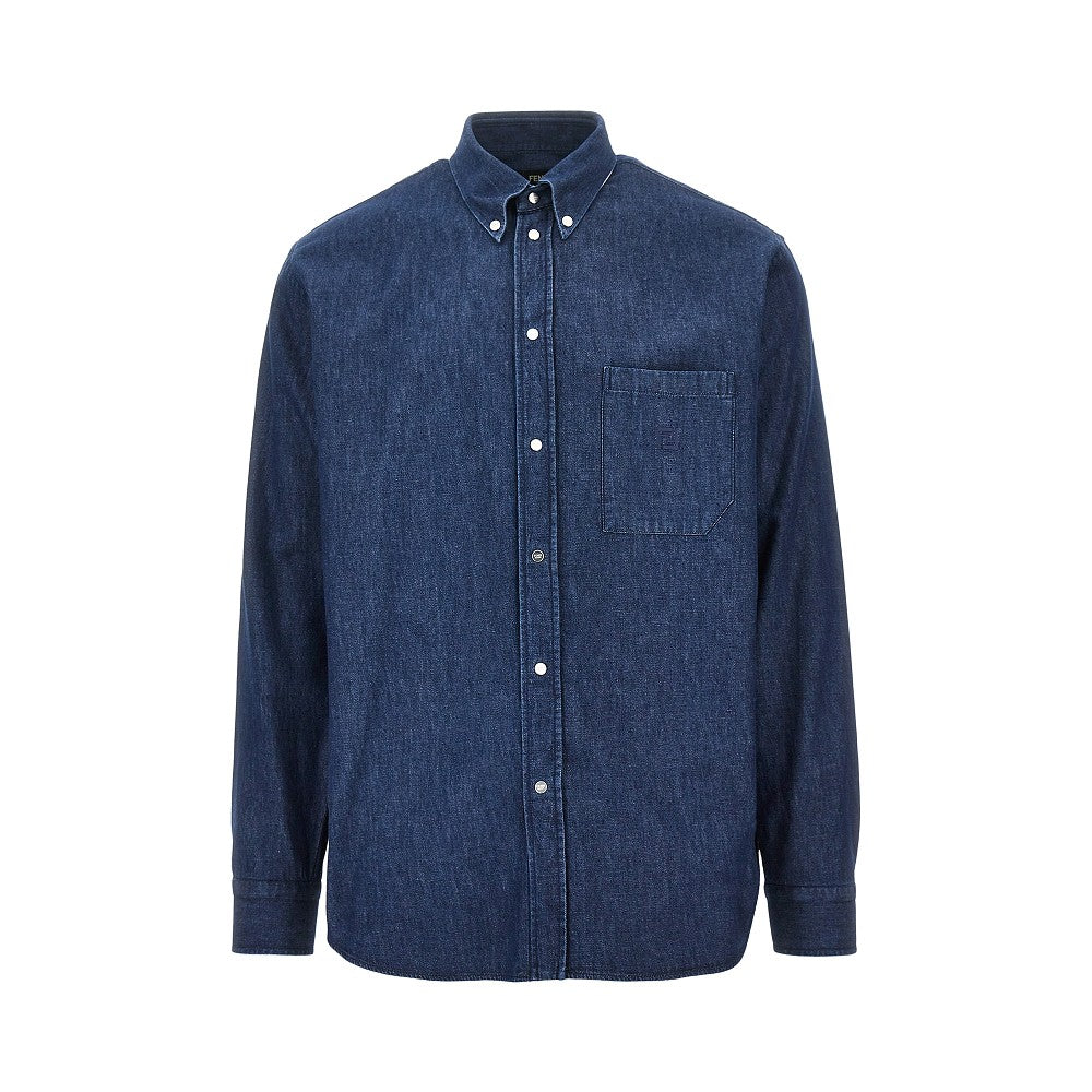 Denim shirt with FF embroidery