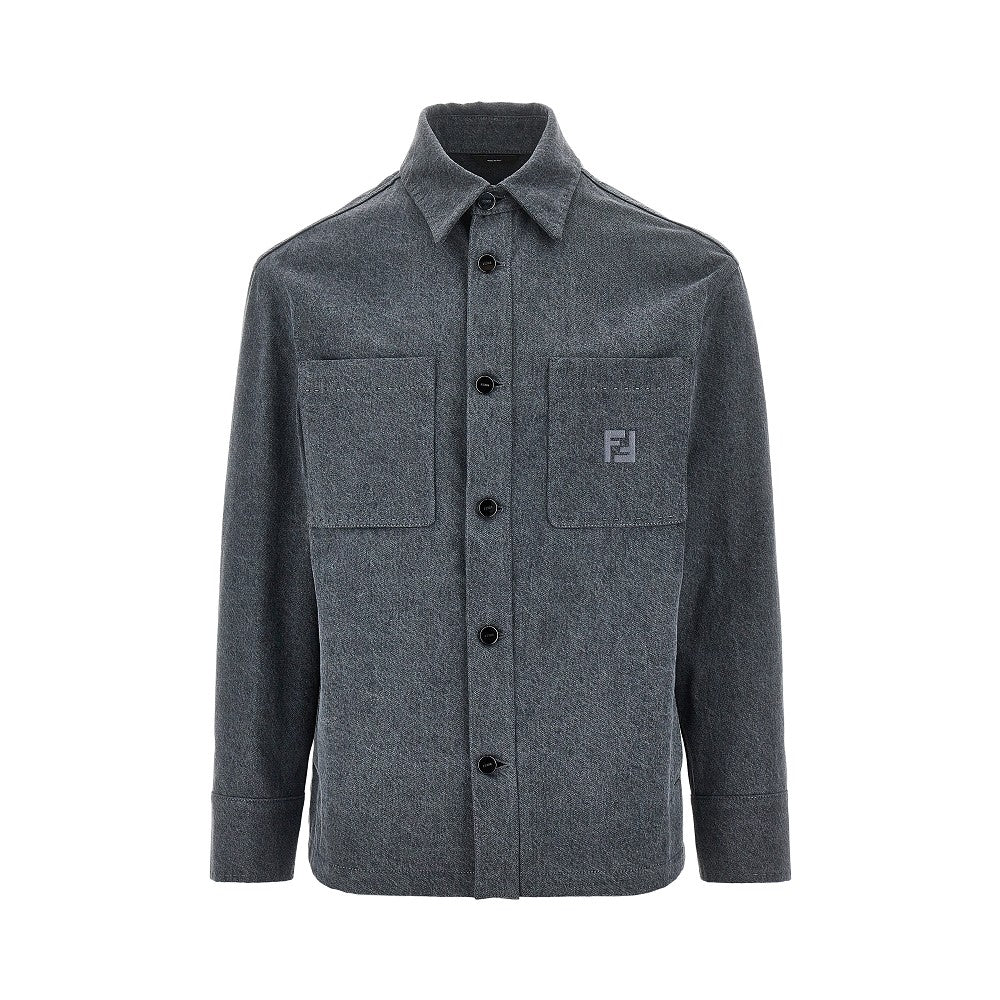 Overshirt in denim stone-washed