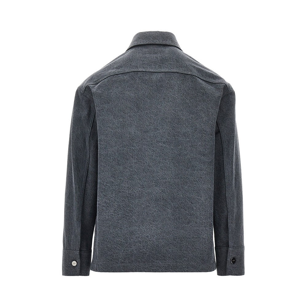 Overshirt in denim stone-washed