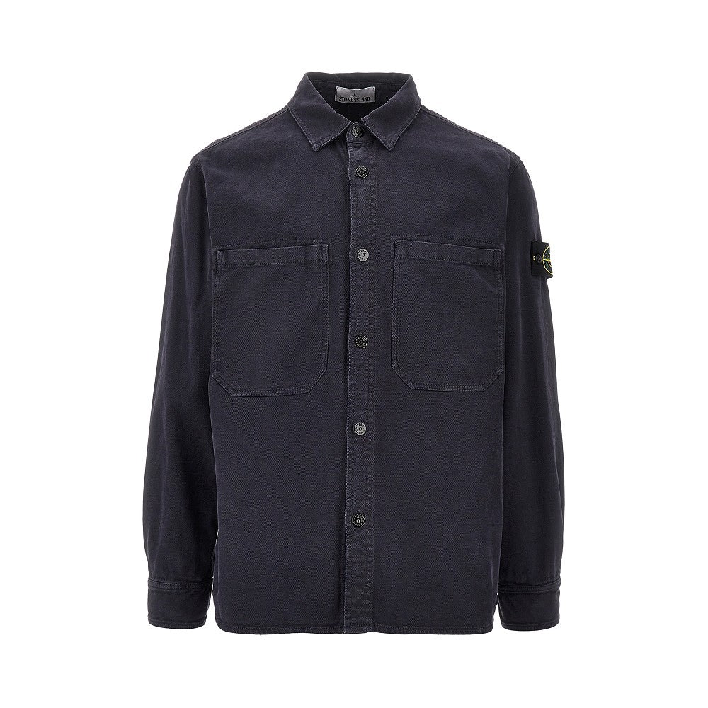 Overshirt in tela di cotone biologico