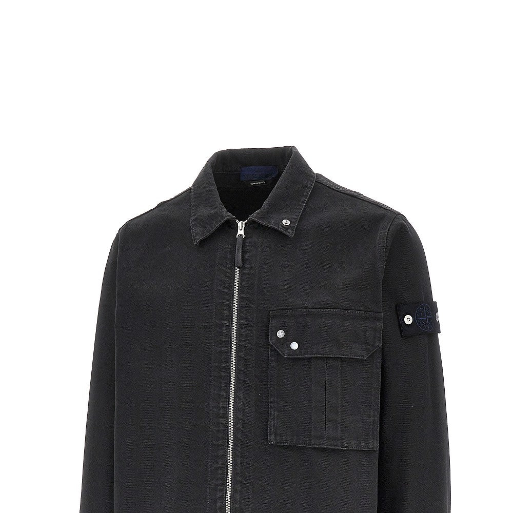 'Denim Research' Denim overshirt