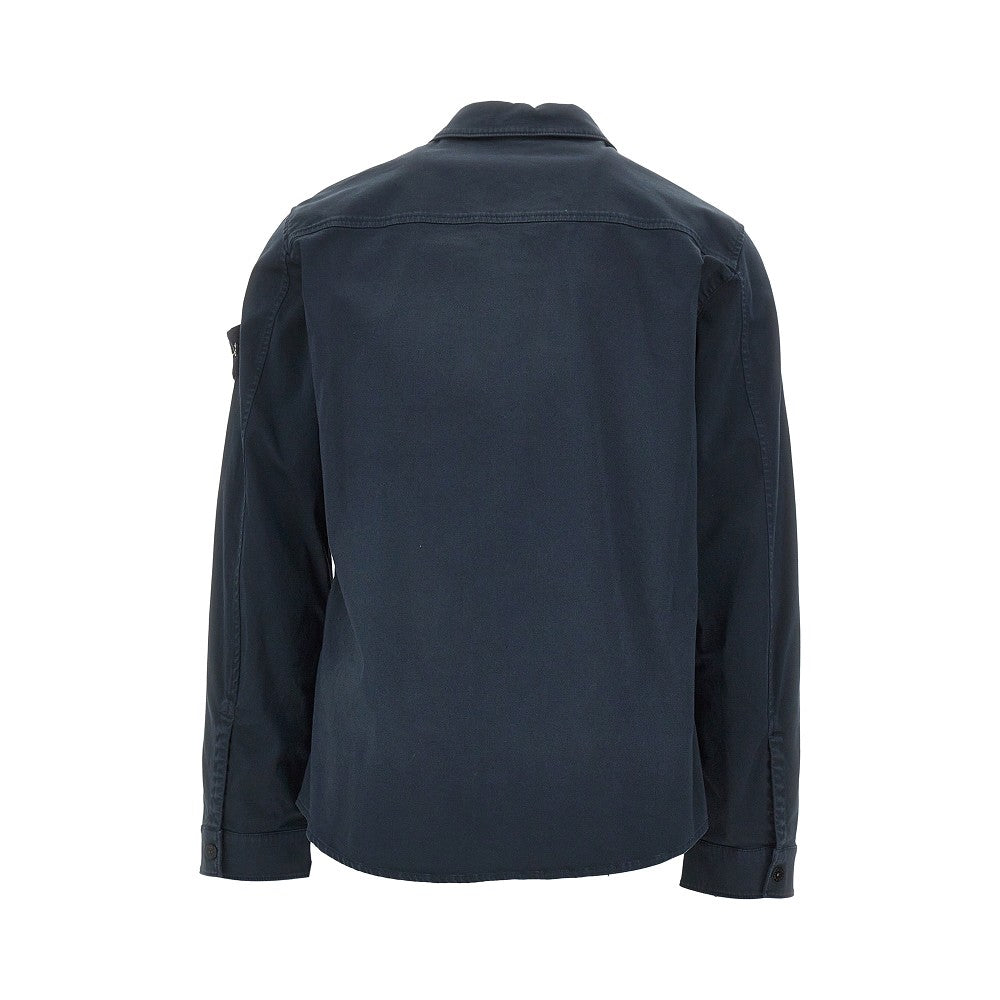 Organic cotton full-zip overshirt