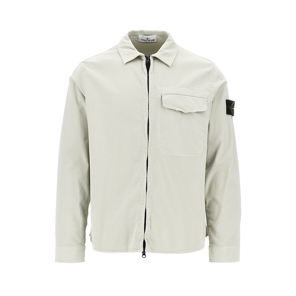 Organic cotton full-zip overshirt