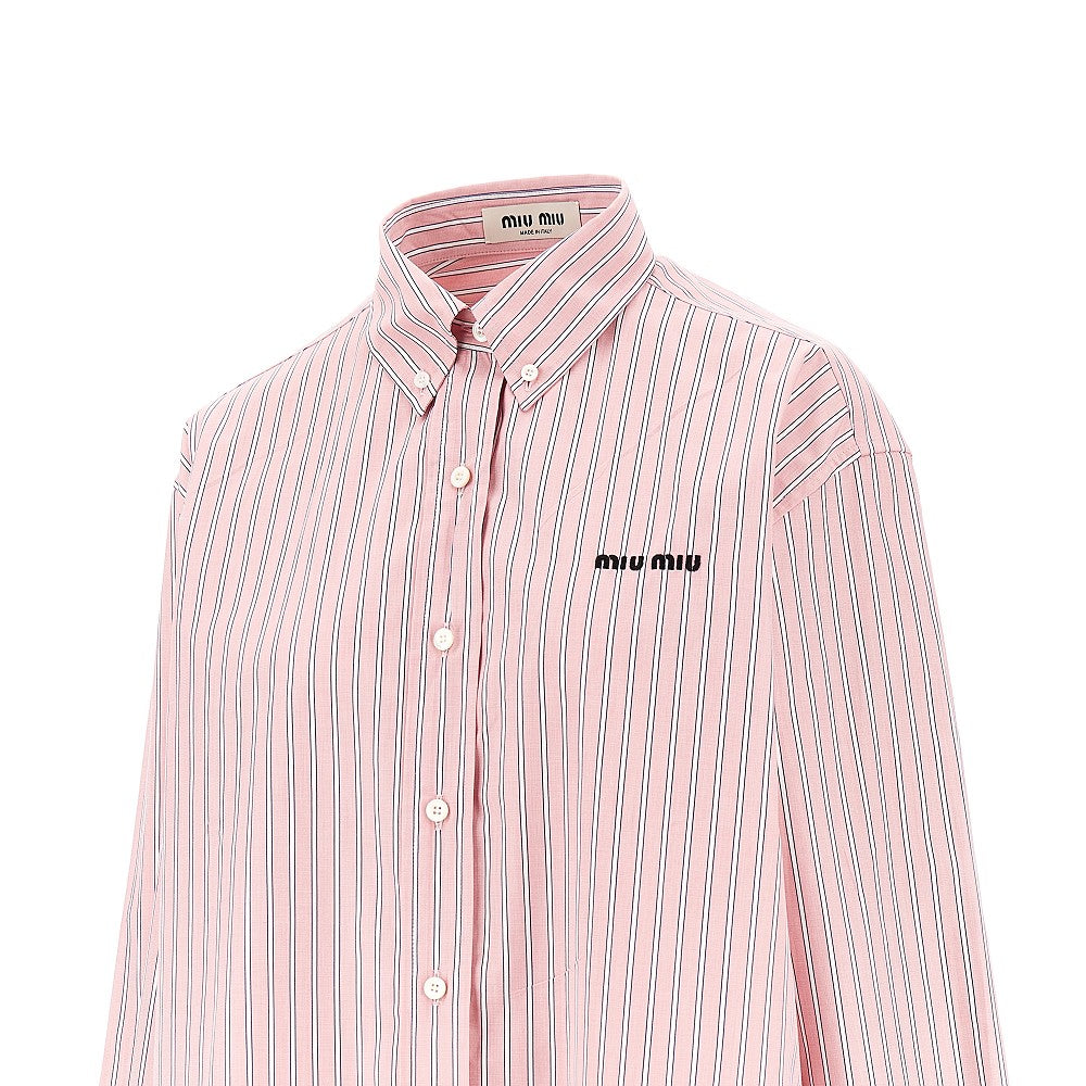 Camicia in popeline a righe