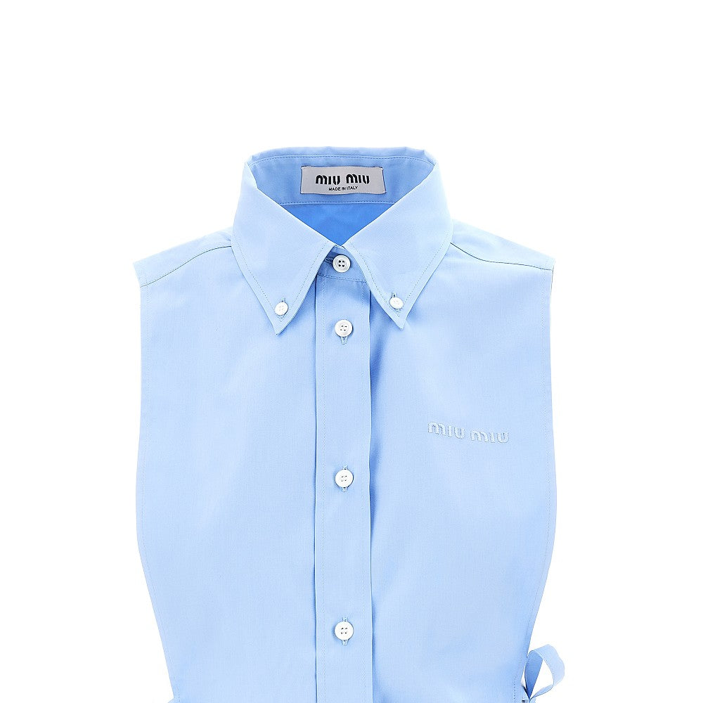 Camicia senza maniche in popeline