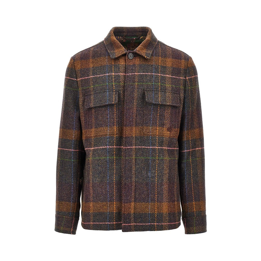 Overshirt in lana e cachemire
