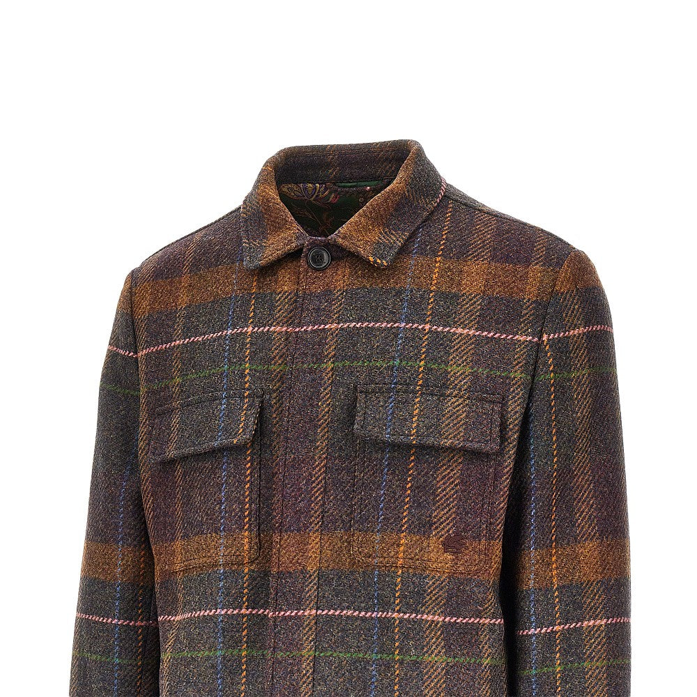 Overshirt in lana e cachemire