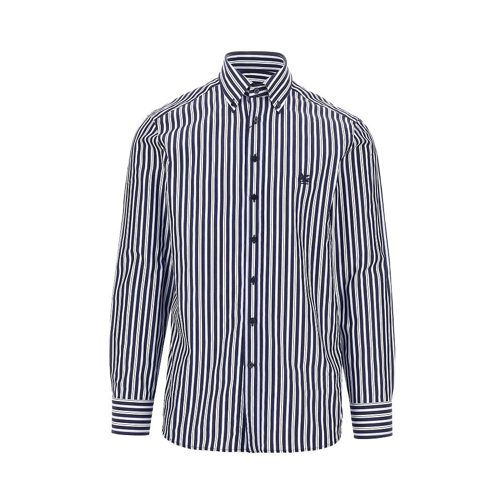 Camicia in cotone con ricamo Pegaso