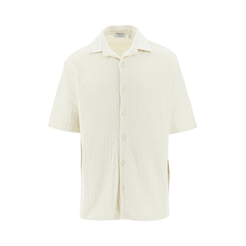 Jacquard terry bowling shirt
