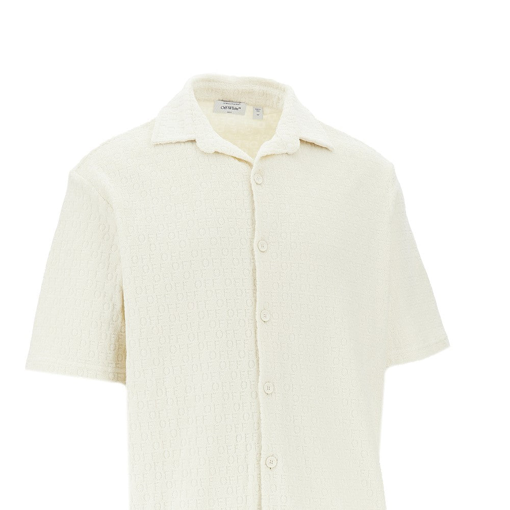 Jacquard terry bowling shirt