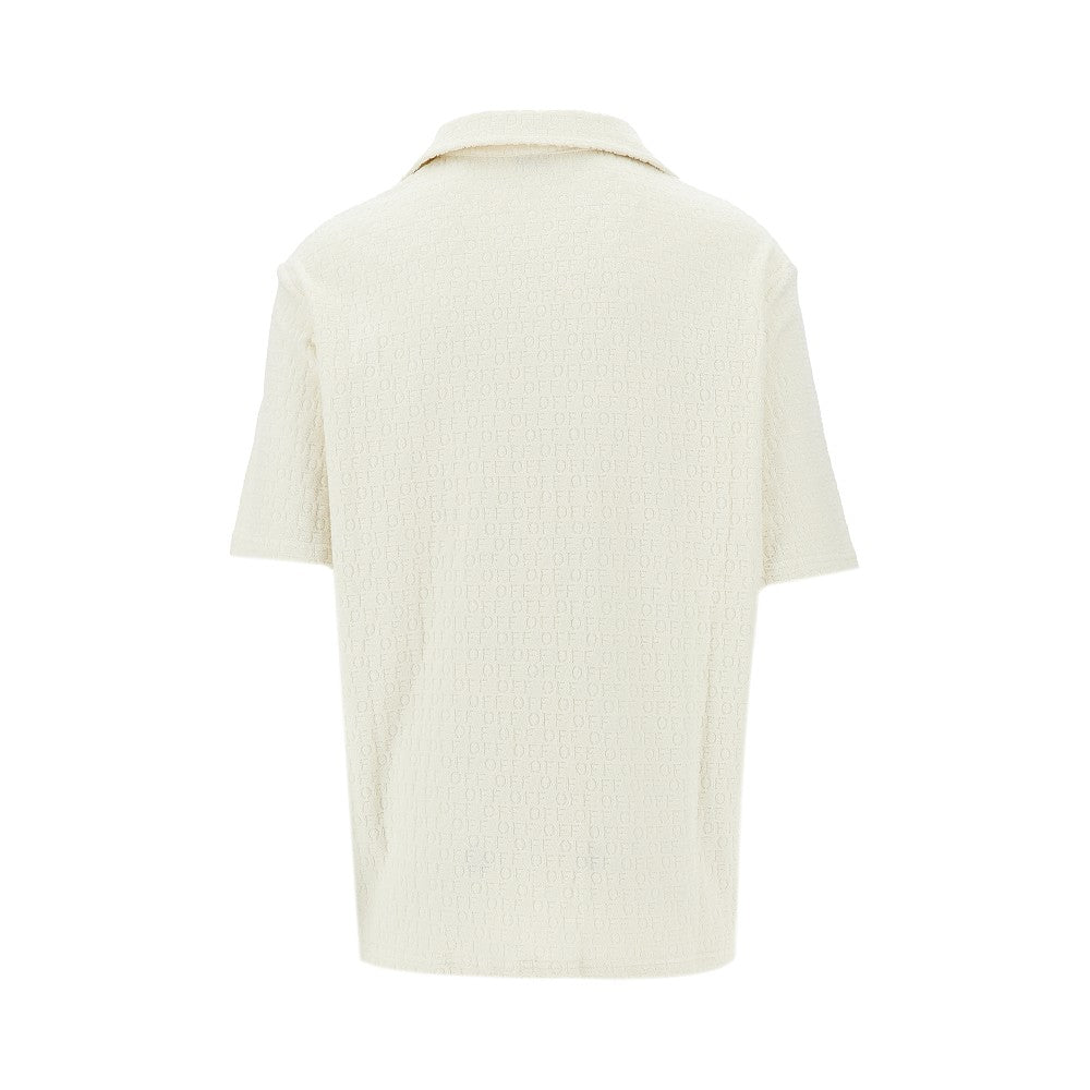 Jacquard terry bowling shirt