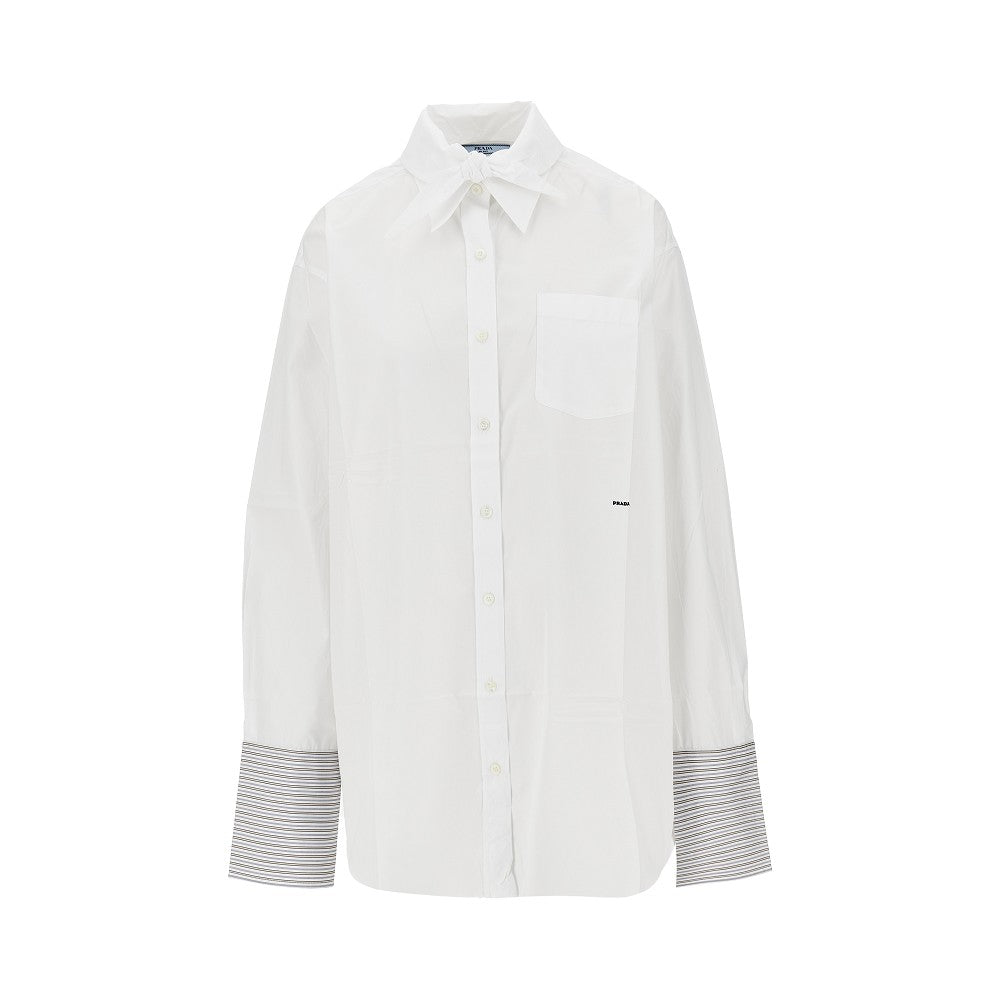 Poplin shirt with scarf