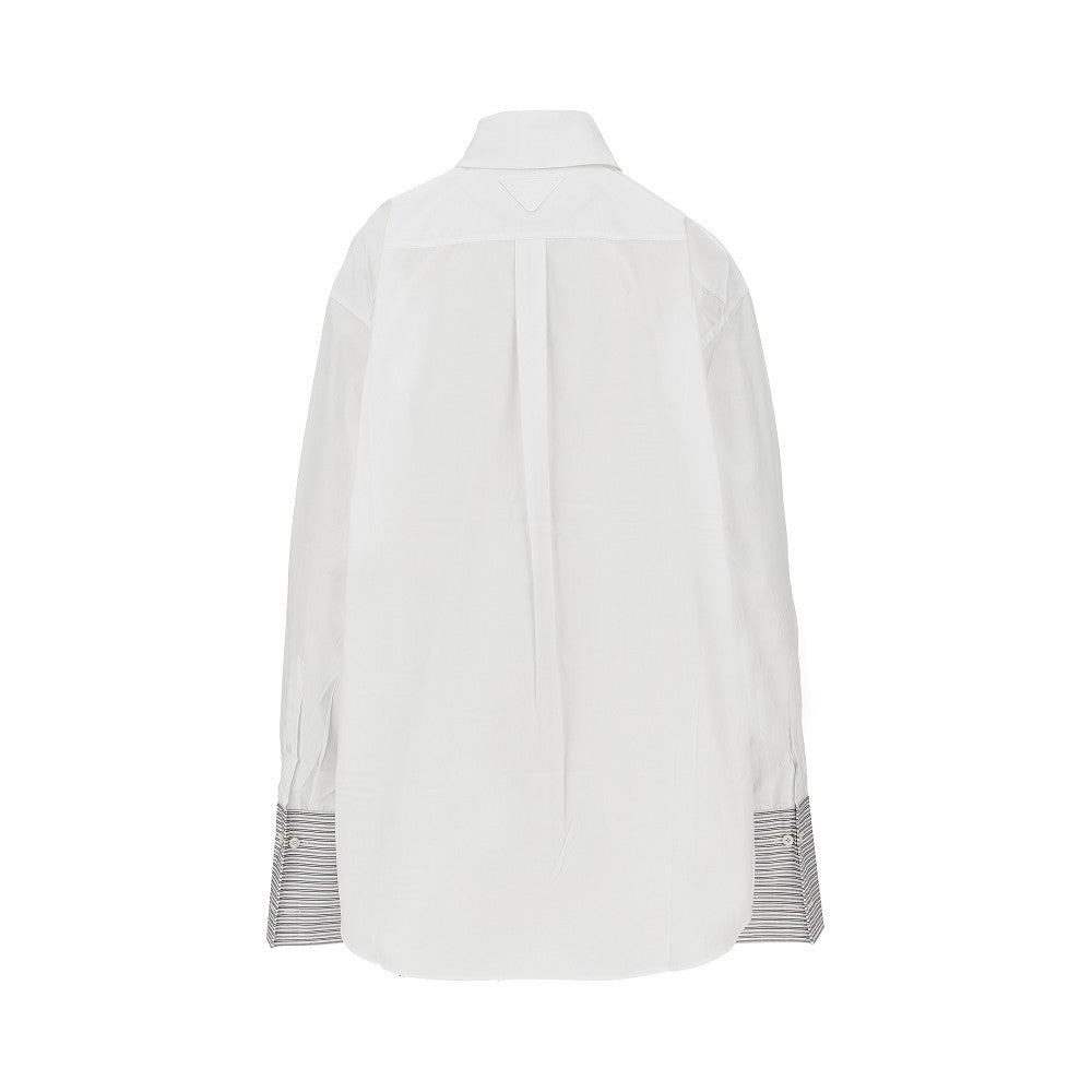 Poplin shirt with scarf