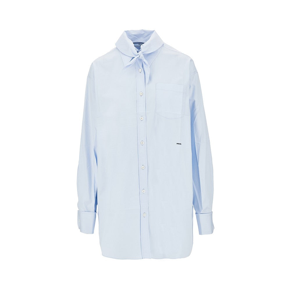 Poplin shirt with scarf