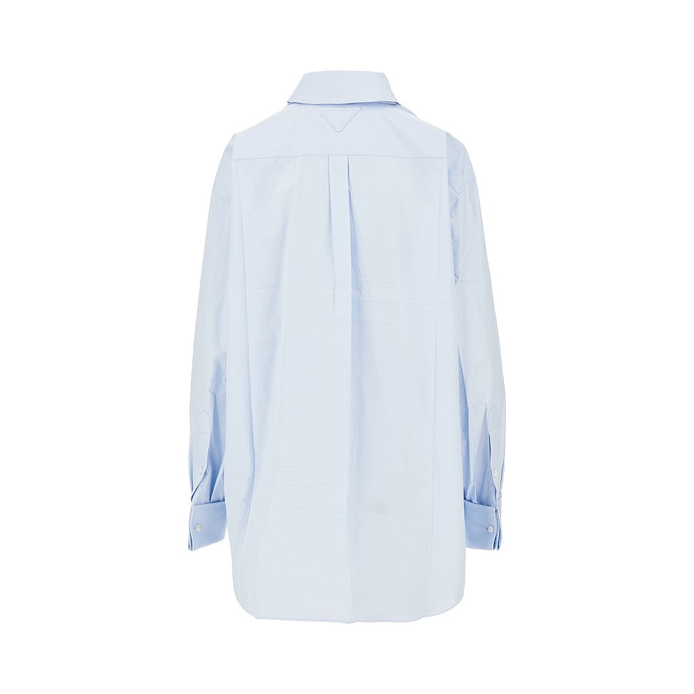 Poplin shirt with scarf