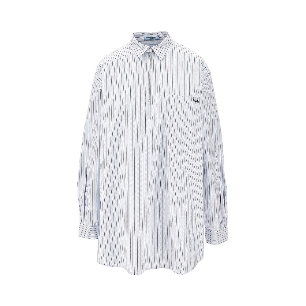 Chevron cotton oversized shirt