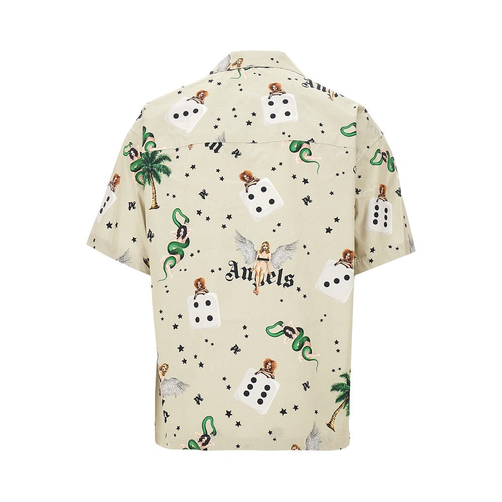 Pin Up print bowling shirt