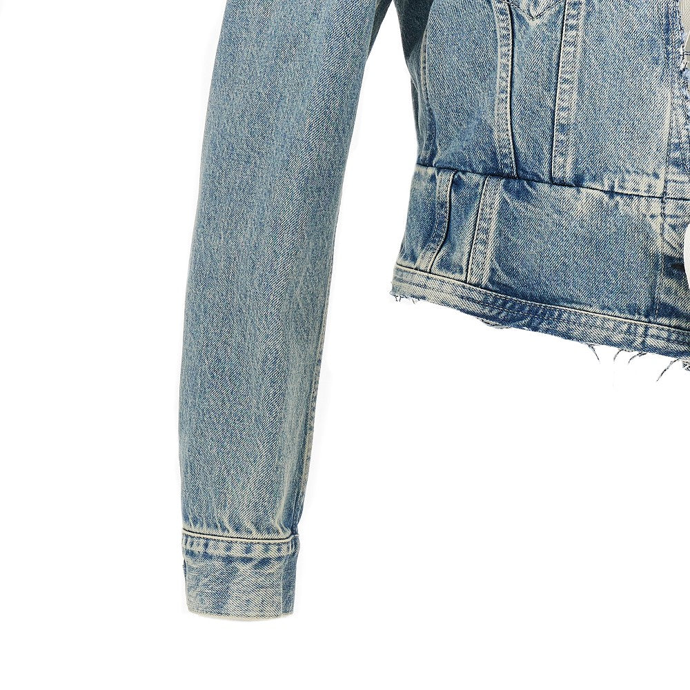 Giacca in denim con scollo a V