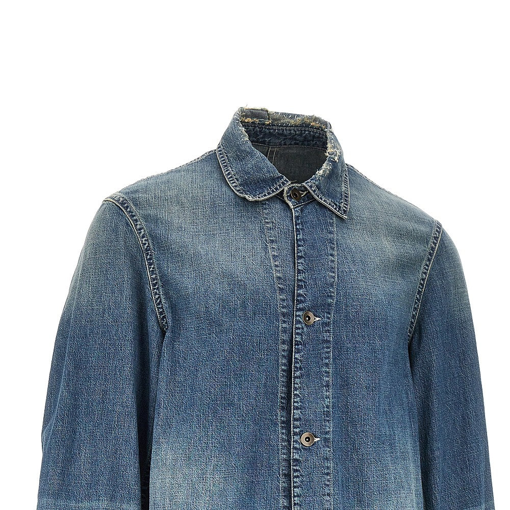 Distressed denim jacket
