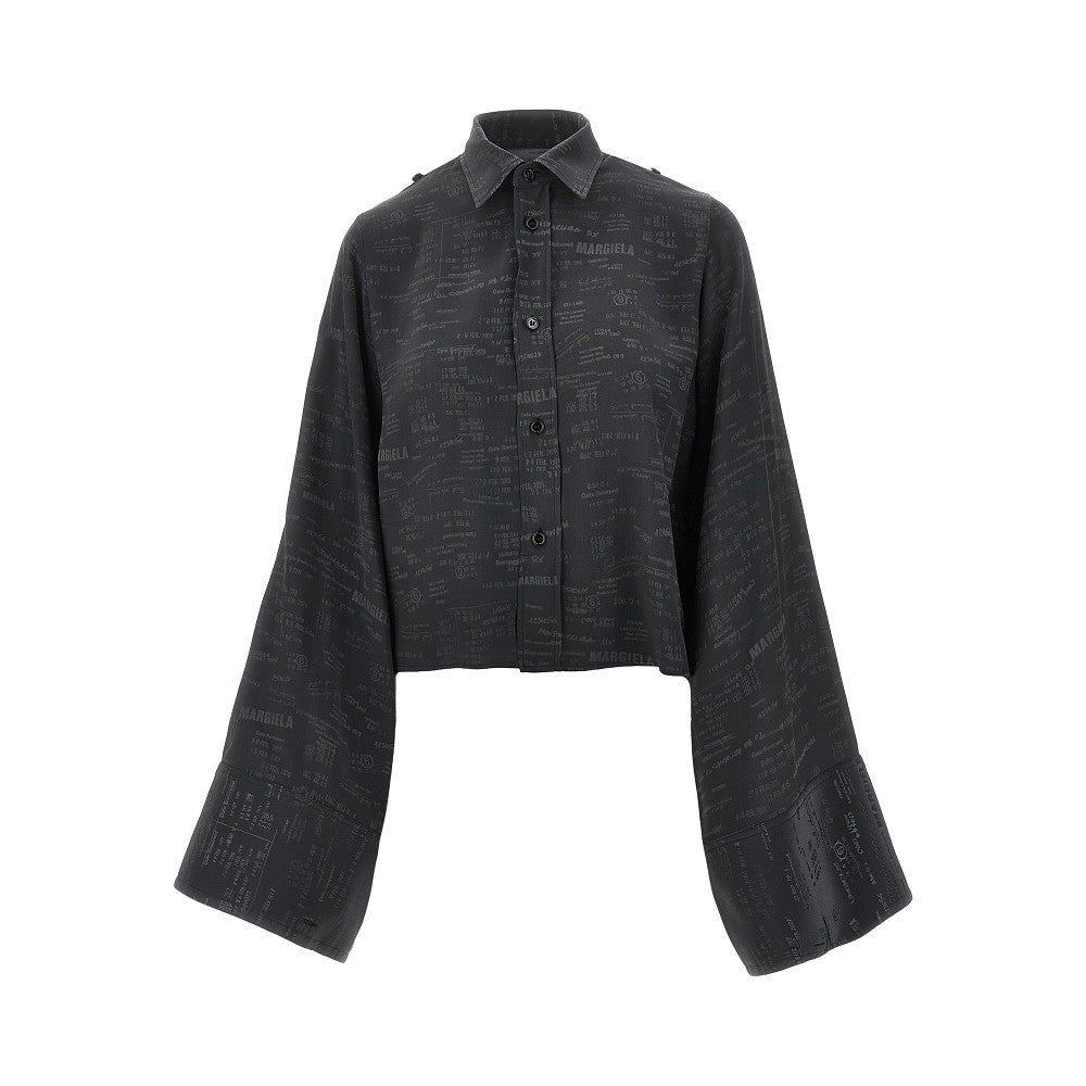 Jacquard viscose-blend shirt