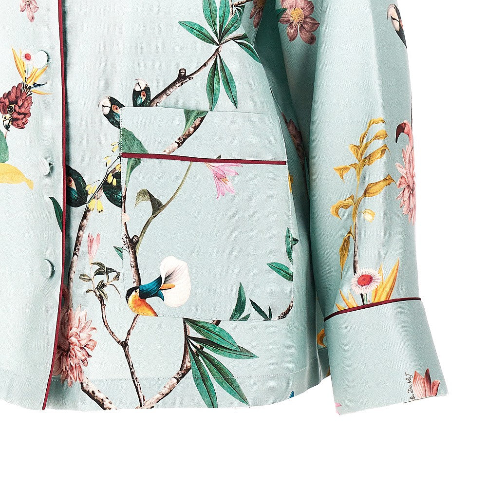 Camicia pyjama in twill di seta
