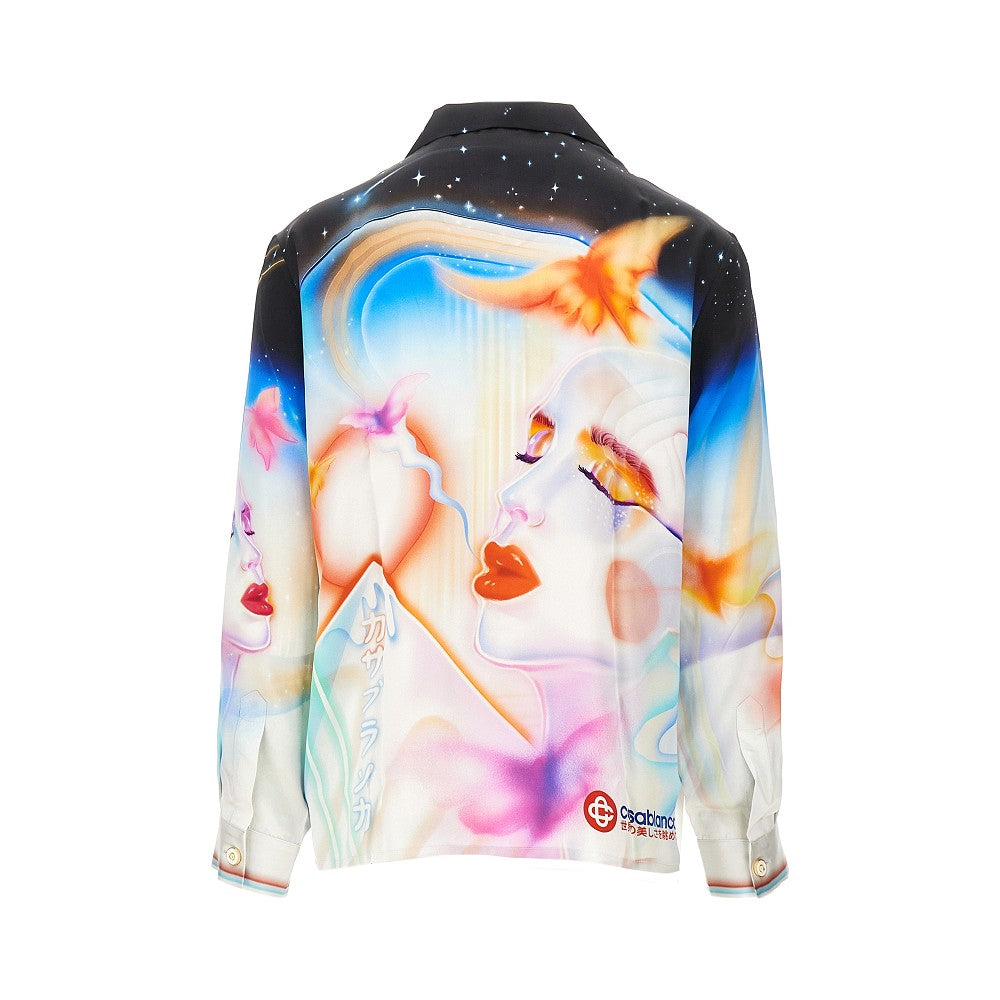 'Galactic Connection' silk shirt