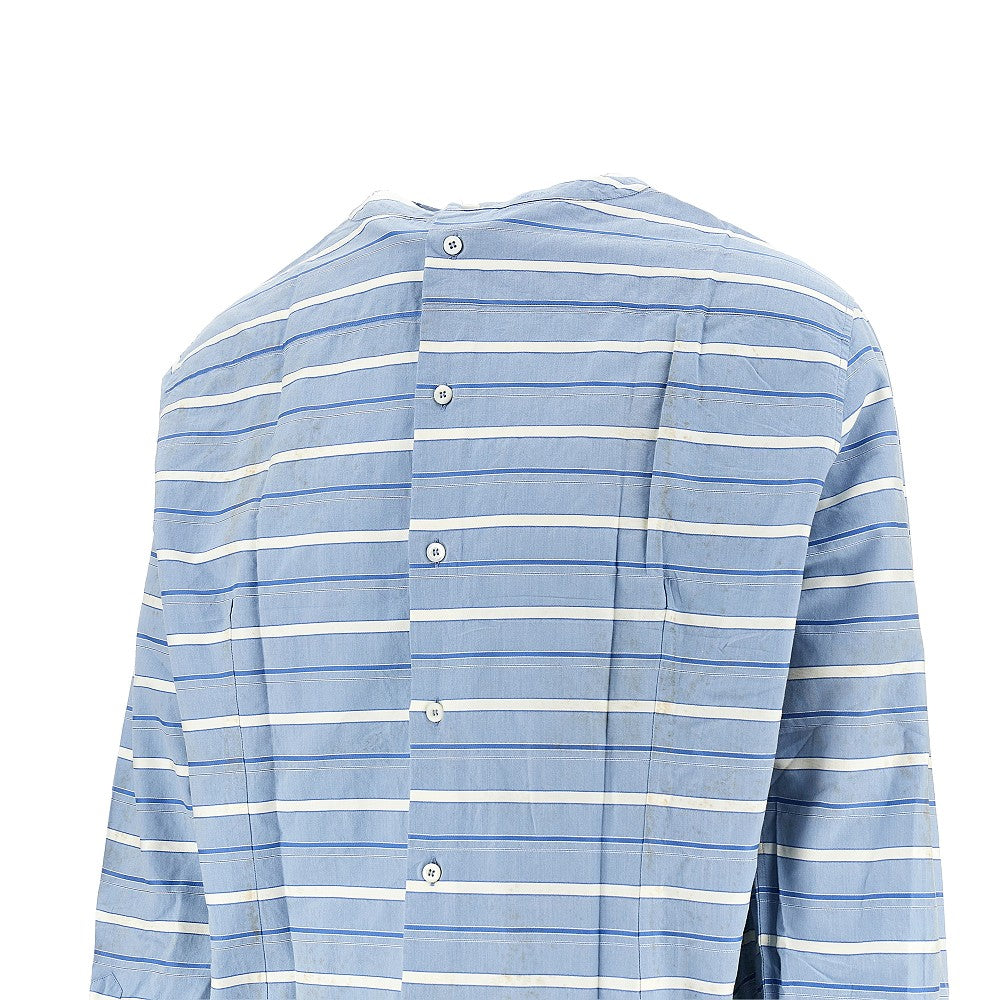 Worn-out effect cotton shirt
