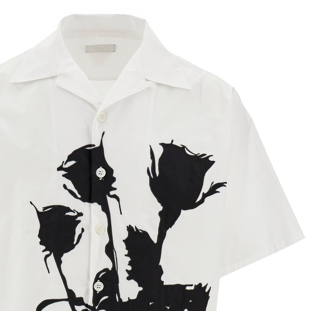 Flowers embroidery shirt