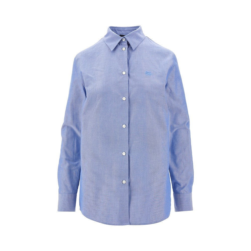 Oxford cotton shirt with Pegaso embroidery