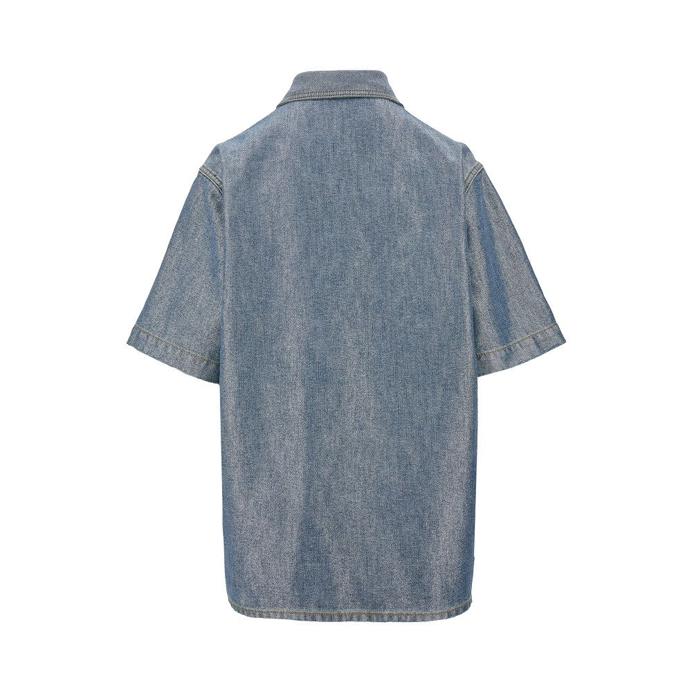 Lurex denim &#39;Vale&#39; oversized shirt