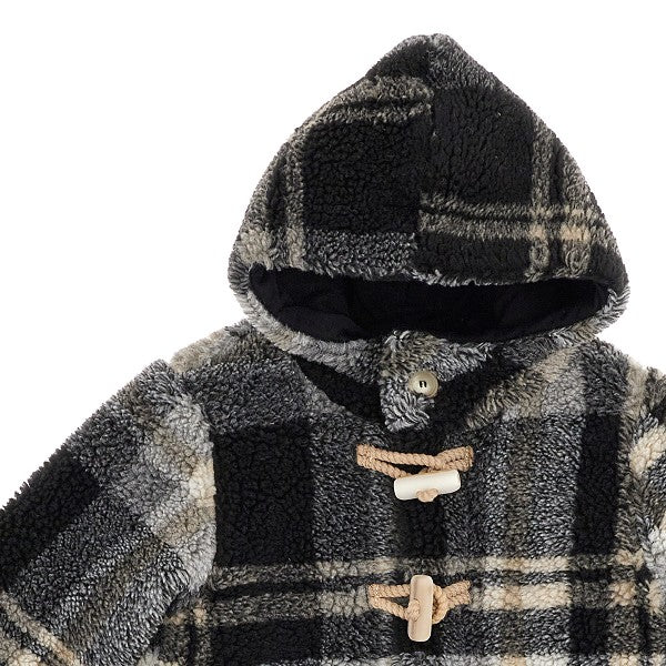 Cappotto in teddy a quadri