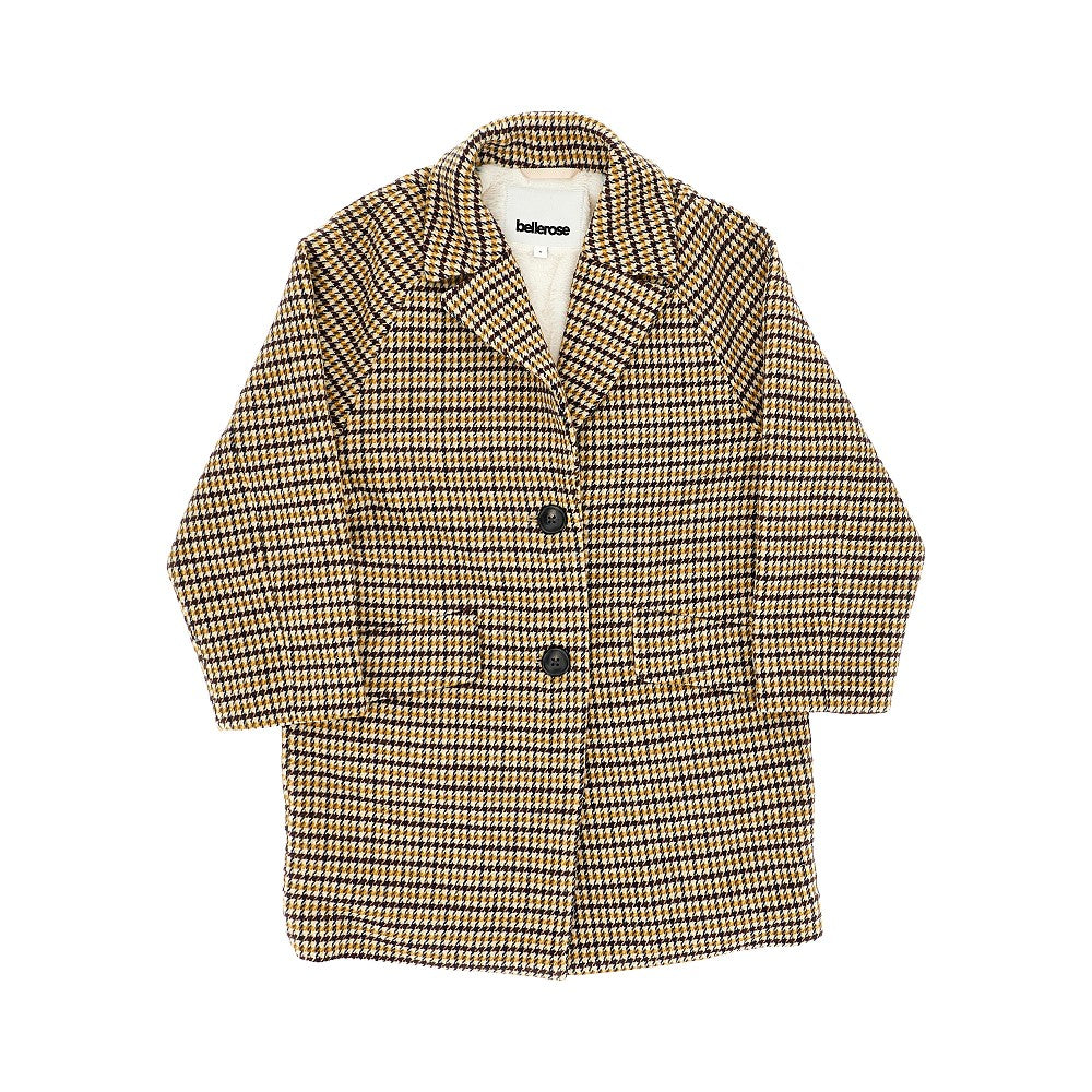 Midi coat with houndstooth motif
