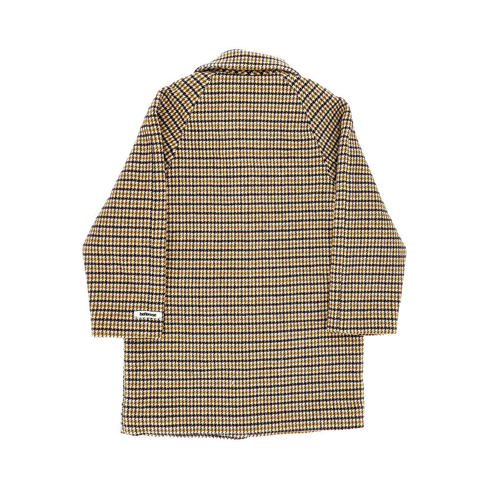 Midi coat with houndstooth motif