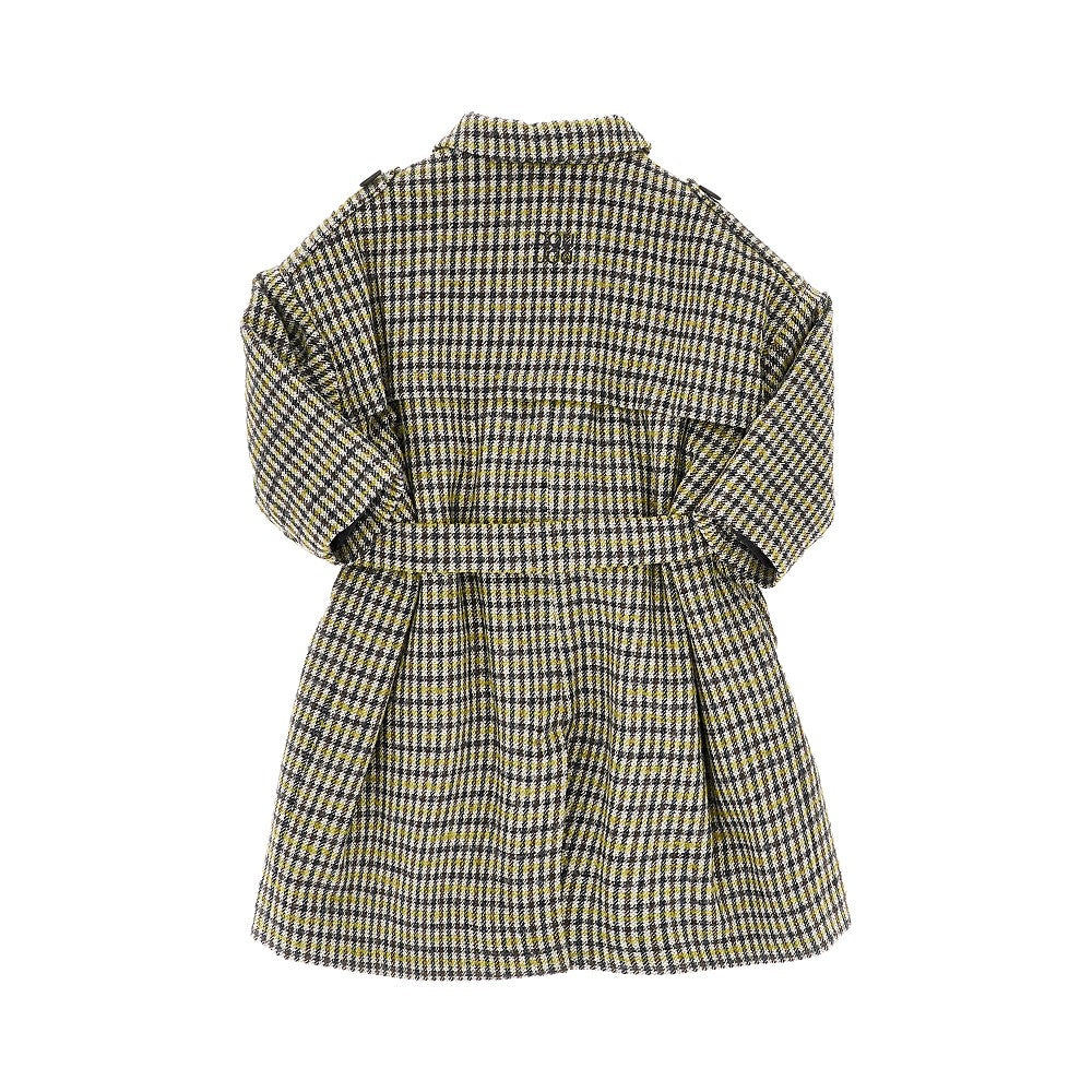 Cappotto in misto lana a quadretti
