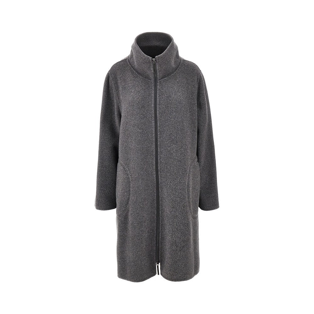 Cappotto in panno di lana e seta